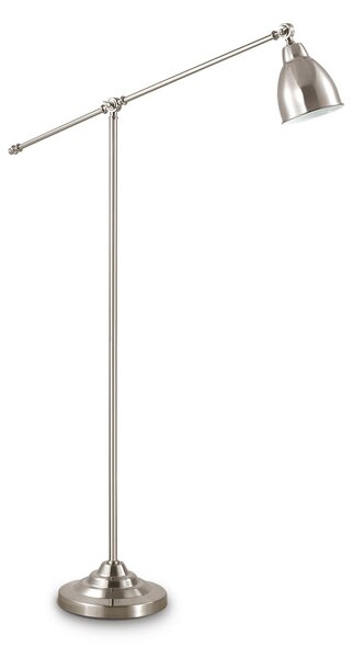 Piantana Industrial-Minimal Newton Metallo Cromo 1 Luce E27
