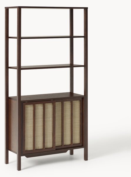 Scaffale alto con frontali in rattan Echo