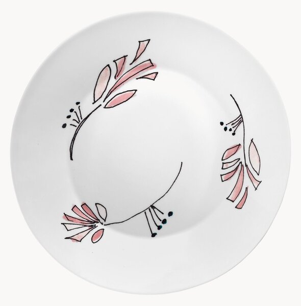 Set di 2 piatti fondi Fiore Rosa