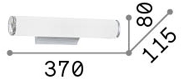 Applique Moderna Camerino Metallo Bianco 2 Luci E14