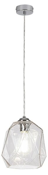 Rabalux 72012 Lampada a sospensione 1 spot Shivani, E27, argento, rotonda, moderna, ø200mm