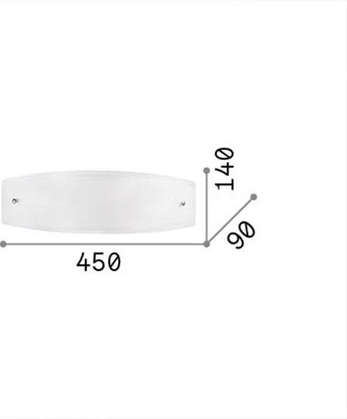 Applique Moderna Ali Vetro Bianco 2 Luci E27