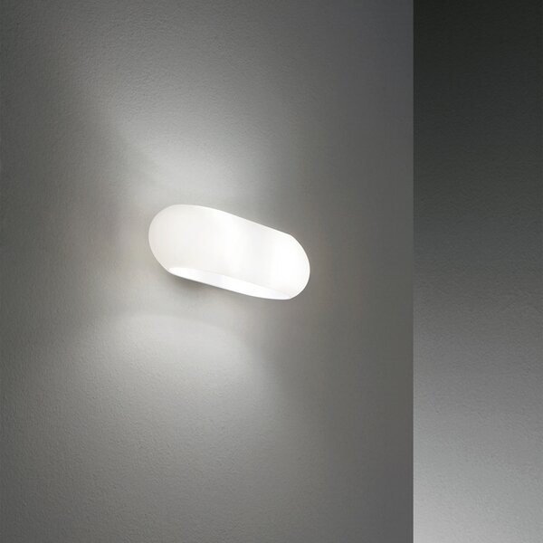 Applique Moderna Moris Vetro Bianco 2 Luci G9 3W 3000K Luce Calda