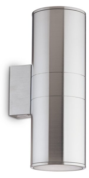 Applique Moderna Gun Alluminio Cromo 2 Luci E27