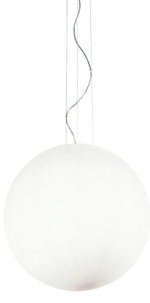 Sospensione Moderna Mapa Vetro Acidato Bianco 1 Luce E27 D50Cm