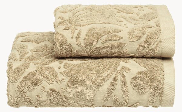 Set di 2 asciugamani in spugna jacquard di cotone Safi