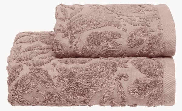 Set di 2 asciugamani in spugna jacquard di cotone Safi