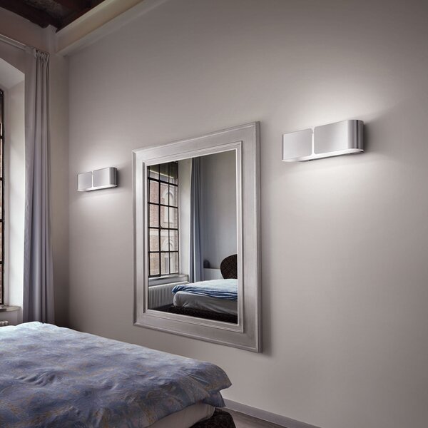 Applique Contemporanea Clip Metallo Cromo 2 Luci G9 3W 3000K Luce Calda