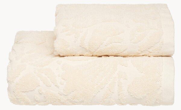Set di 2 asciugamani in cotone terry jacquard Safi