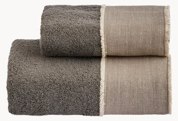 Set di 2 asciugamani in cotone Nicol