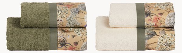 Set di 4 asciugamani in cotone Calipso