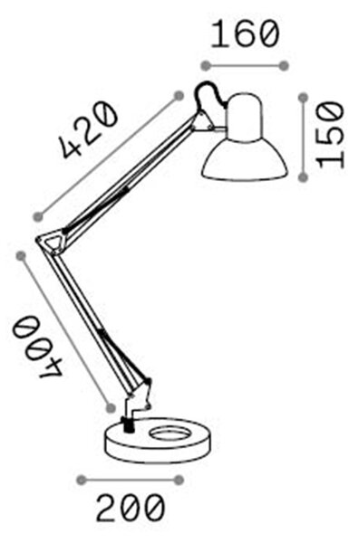 Lampada Da Scrivania-Ufficio Moderna Wally Metallo Nero E Rame 1 Luce E27