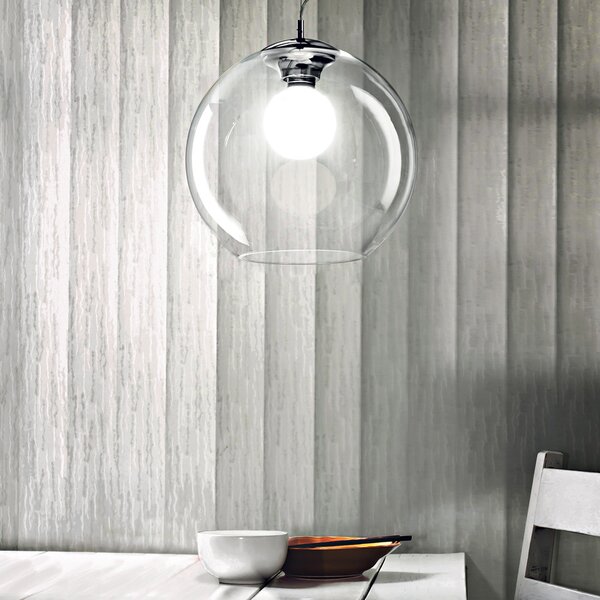 Sospensione Moderna Nemo Metallo Trasparente 1 Luce E27 D30Cm