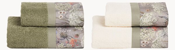Set di 4 asciugamani in cotone Calipso