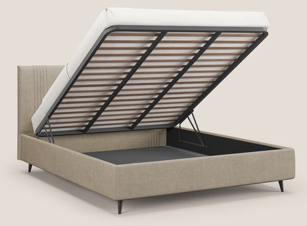 Yvonne letto contenitore in morbido tessuto impermeabile T02 beige