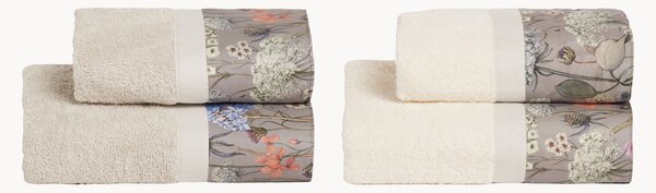 Set di 4 asciugamani in cotone Calipso