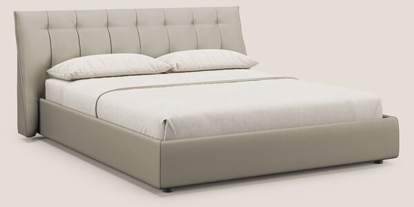 Clizia letto imbottito di design con vano contenitore in ecopelle impe