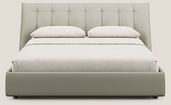 Clizia letto imbottito di design con vano contenitore in ecopelle impe