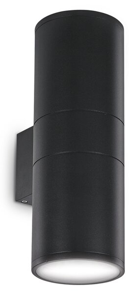 Applique Moderna Gun Alluminio Nero 2 Luci E27