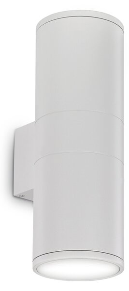 Applique Moderna Gun Alluminio Bianco 2 Luci E27