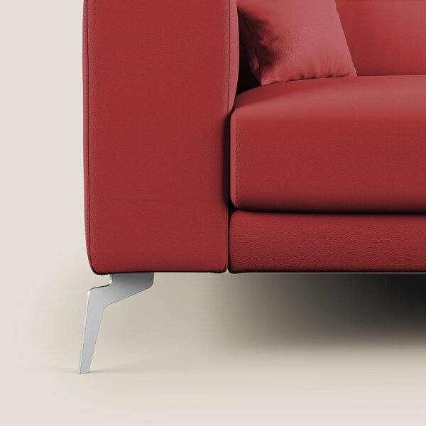 Blade Divano moderno con poggiatesta reclinabili in Ecopelle T04 rosso