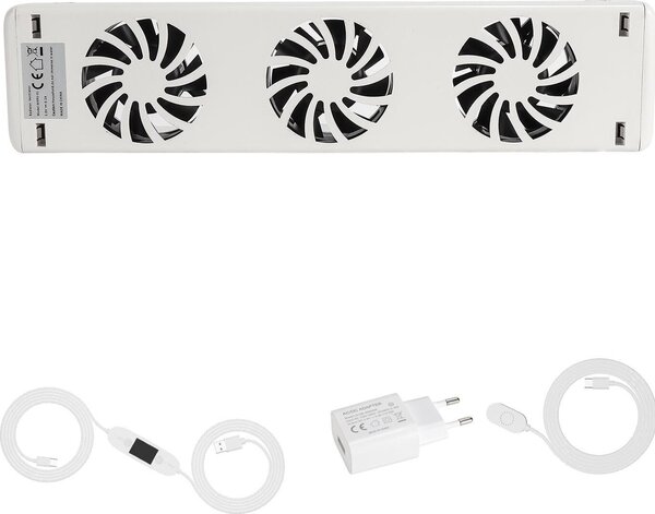 Ventilatore per termosifoni Vigevee, set da 1, con magnete, portata d'aria di 30 CFM, dotato di termostato