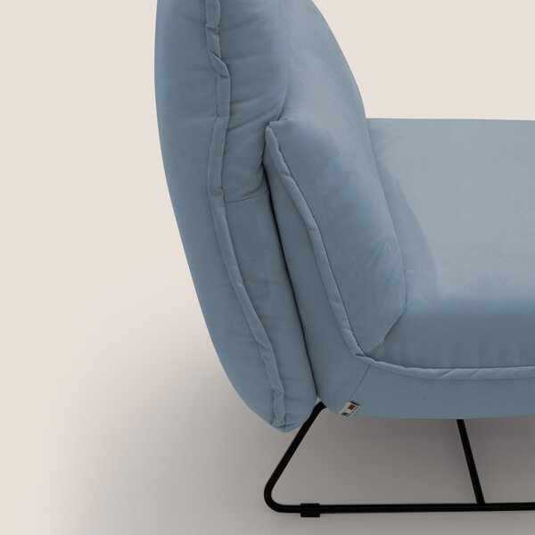 Tessa Poltroncina dal design moderno in morbida microfibra smacchiabil