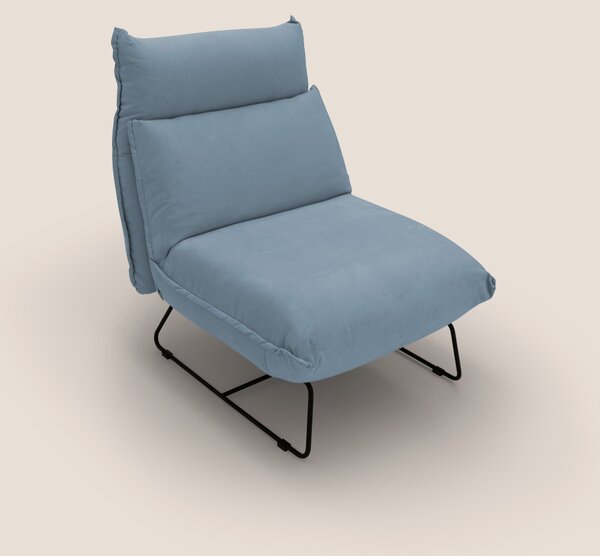 Tessa Poltroncina dal design moderno in morbida microfibra smacchiabil