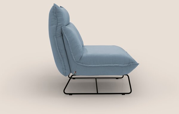 Tessa Poltroncina dal design moderno in morbida microfibra smacchiabil