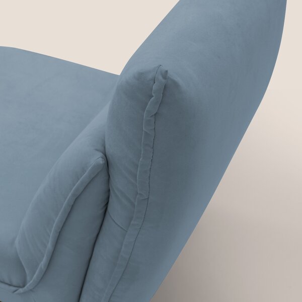 Tessa Poltroncina dal design moderno in morbida microfibra smacchiabil