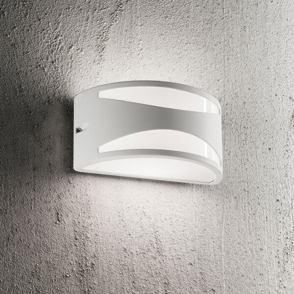 Applique Moderna Rex-3 Alluminio-Materie Plastiche Bianco 1 Luce E27