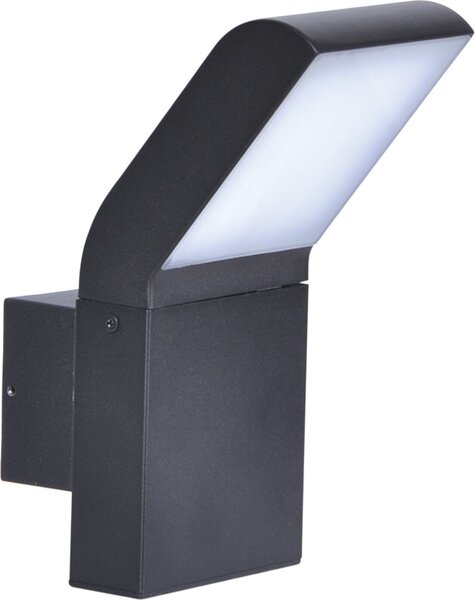 Applique da esterno a LED VIDAR bianco e nero 12W luce neutra 550 lm metallo dim.: 23x10x10 cm IP54 Kaja