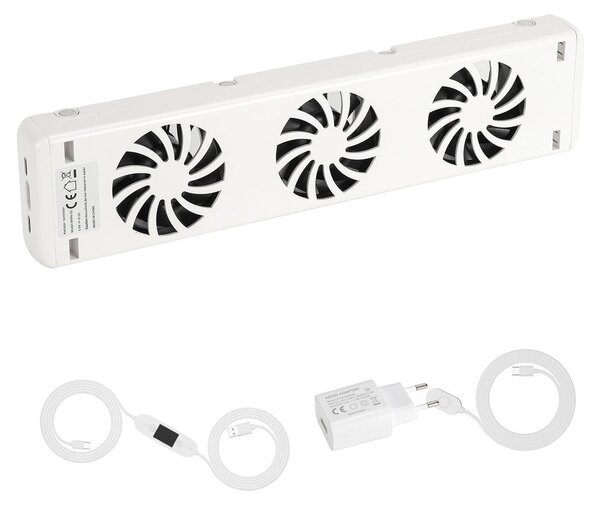 Ventilatore radiatore ISOISL, modello a 3 velocità, confezione da 1, con controllo della temperatura, adatto per radiatori con larghezza massima di 50 cm