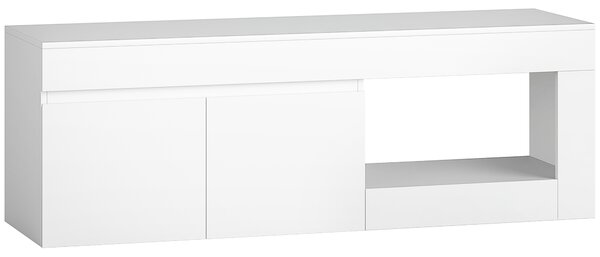 HOMCOM Mobile TV con 2 ante e vano aperto, per TV fino a 152,4 cm, 140x40x48 cm, bianco | Aosom Italy