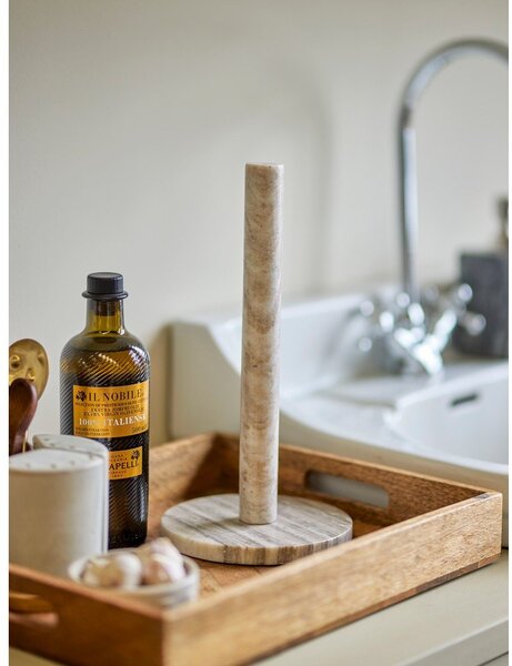 Portarotolo da cucina verticale di colore naturale in marmo ø 15 cm Emy – Bloomingville