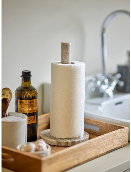 Portarotolo da cucina verticale di colore naturale in marmo ø 15 cm Emy – Bloomingville