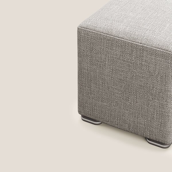 Cube pouf in morbido tessuto impermeabile ad intreccio melangiato T06