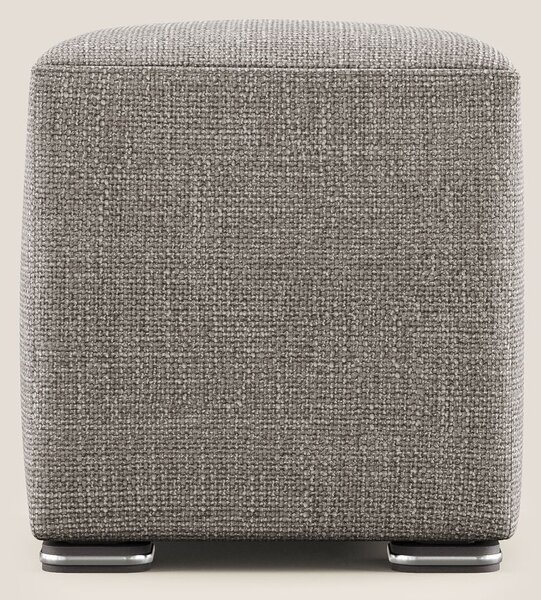 Cube pouf in morbido tessuto impermeabile ad intreccio melangiato T06