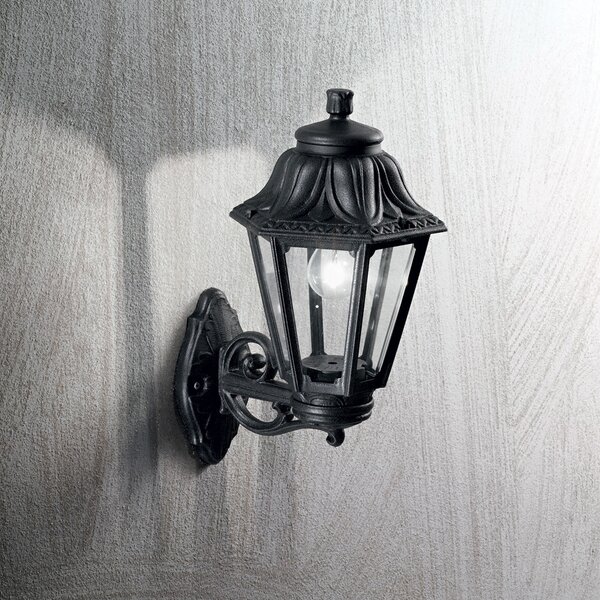 Applique Classica Dafne Materie Plastiche Nero 1 Luce E27 Big