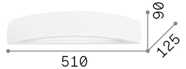 Applique Moderna Soda Gesso Bianco 2 Luci Biemissione E14