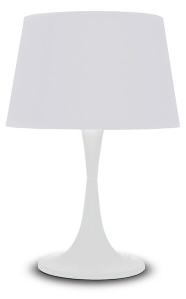 Lampada Da Scrivania-Ufficio Moderna London Metallo Bianco 1 Luce E27 Big