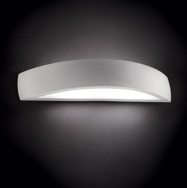 Applique Moderna Soda Gesso Bianco 2 Luci Biemissione E14