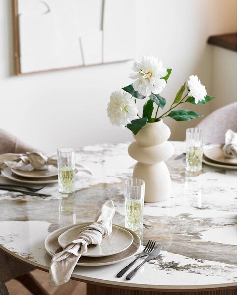 Set di piatti beige in gres 4 pz ø 27 cm Viola – House Nordic
