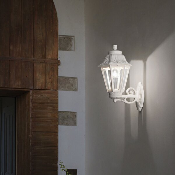 Applique Classica Dafne Materie Plastiche Bianco 1 Luce E27 Big