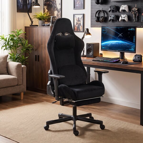 HOMCOM Sedia Gaming Ergonomica Massaggiante e Riscaldante, Reclinabile, Braccioli 4D, Nero | Aosom Italy