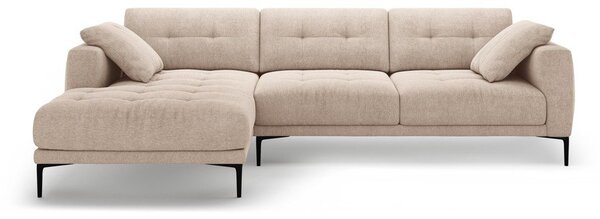 Divano angolare marrone chiaro (con penisola a sinistra/con chaise lounge) Bemy – Micadoni
