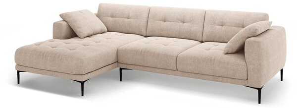 Divano angolare marrone chiaro (con penisola a sinistra/con chaise lounge) Bemy – Micadoni