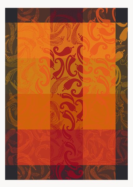 Set di 2 strofinacci jacquard Piment Fou Tor50 Chili