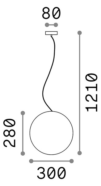 Sospensione Moderna Sole Alluminio Bianco 1 Luce E27 D30Cm