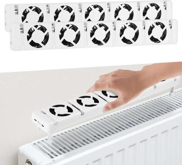 Ventilatore per radiatore Ikodm, set da 2, con controllo della temperatura, adatto per radiatori da 150–200 cm